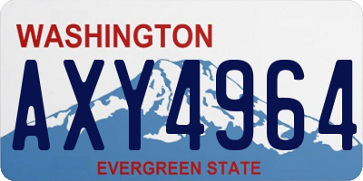 WA license plate AXY4964