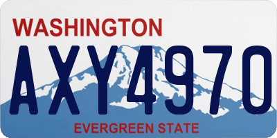 WA license plate AXY4970