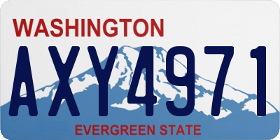 WA license plate AXY4971