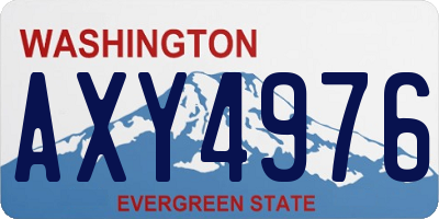 WA license plate AXY4976
