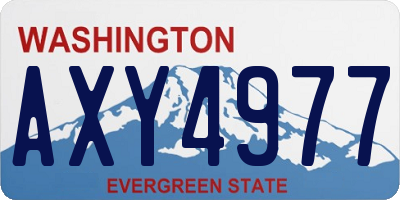 WA license plate AXY4977