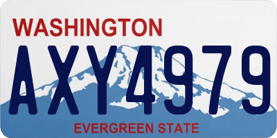 WA license plate AXY4979