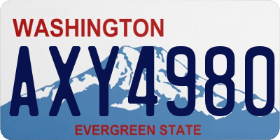 WA license plate AXY4980