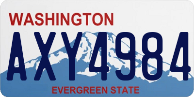 WA license plate AXY4984