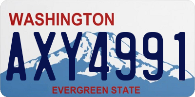 WA license plate AXY4991