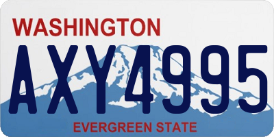 WA license plate AXY4995