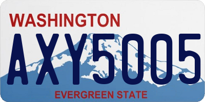 WA license plate AXY5005