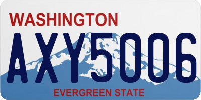 WA license plate AXY5006