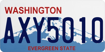 WA license plate AXY5010