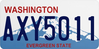 WA license plate AXY5011