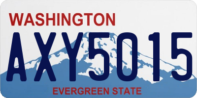 WA license plate AXY5015