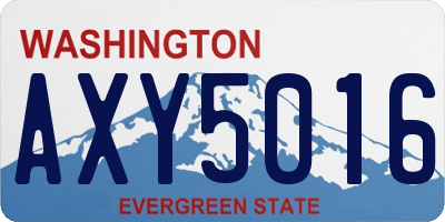 WA license plate AXY5016