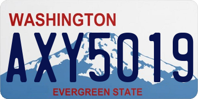 WA license plate AXY5019