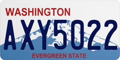 WA license plate AXY5022