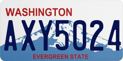 WA license plate AXY5024