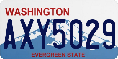 WA license plate AXY5029