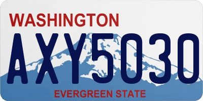 WA license plate AXY5030