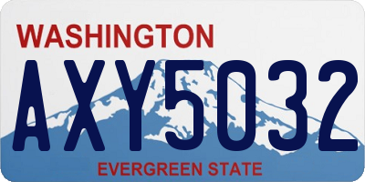 WA license plate AXY5032