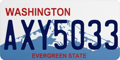 WA license plate AXY5033