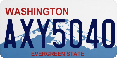 WA license plate AXY5040