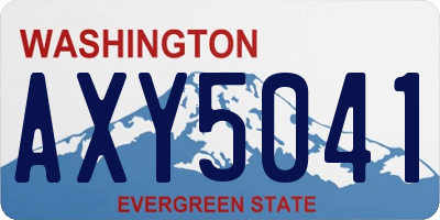 WA license plate AXY5041