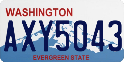 WA license plate AXY5043