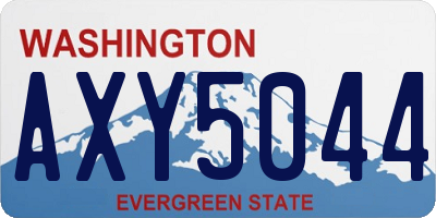 WA license plate AXY5044