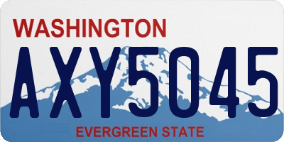 WA license plate AXY5045