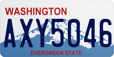 WA license plate AXY5046