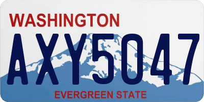 WA license plate AXY5047