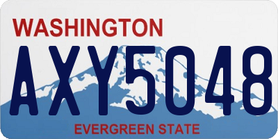 WA license plate AXY5048