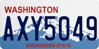 WA license plate AXY5049
