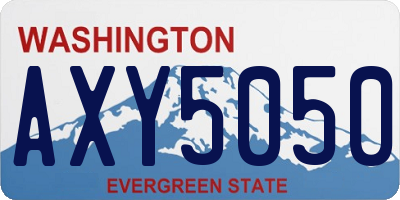 WA license plate AXY5050
