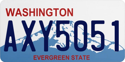 WA license plate AXY5051