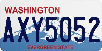 WA license plate AXY5052