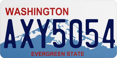 WA license plate AXY5054
