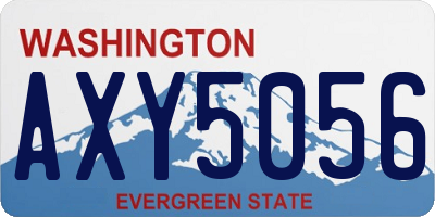 WA license plate AXY5056