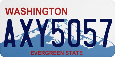 WA license plate AXY5057