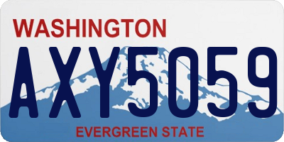 WA license plate AXY5059