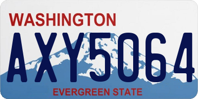 WA license plate AXY5064
