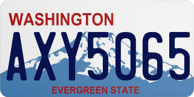 WA license plate AXY5065