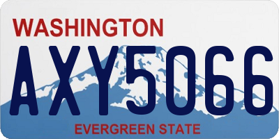 WA license plate AXY5066