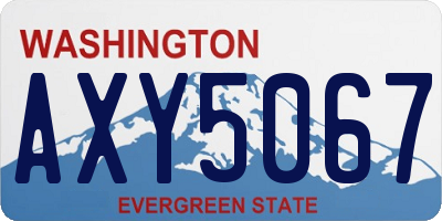 WA license plate AXY5067
