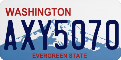WA license plate AXY5070