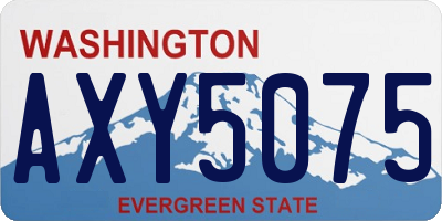 WA license plate AXY5075