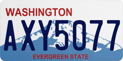 WA license plate AXY5077