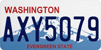 WA license plate AXY5079