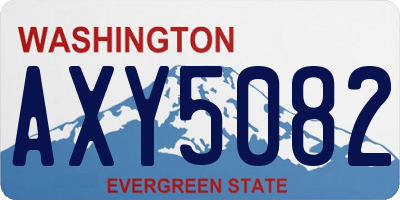 WA license plate AXY5082