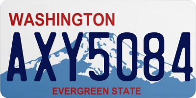 WA license plate AXY5084