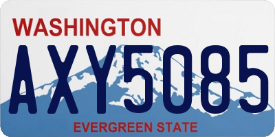 WA license plate AXY5085
